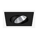 Lumi�re encastr�e IP20, scintillant, noir , transparent  7W 740lm 3000K 20-40� 20-40� CRI 80-89