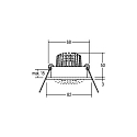 Brumberg Lumi�re encastr�e PAYTON-R rond, pivotant LED IP20, blanche gradable 3W 290lm 2700K 38� 38� CRI 80-89