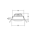 Brumberg Downlight PLUG & PLAY pivotant, avec prise de courant IP20, argent gradable