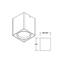 Brumberg Downlight IMPLEMENT PLUG & PLAY 1 voie, angulaire IP20, blanche gradable
