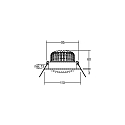 Brumberg Lumi�re encastr�e IP20, scintillant, transparent, blanche gradable 12W 1280lm 4000K 20-40� 20-40� CRI 80-89