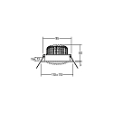 Brumberg Lumi�re encastr�e IP20, scintillant, noir , transparent gradable 12W 1280lm 4000K 20-40� 20-40� CRI 80-89