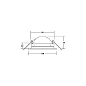Brumberg ceiling recessed luminaire KAMUTA swivelling, rotatable, direct IP20, transparent, white dimmable