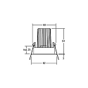 Downlight PLUG & PLAY pivotant, Dim-To-Warm IP65, aluminium mat gradable