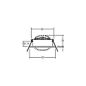 Brumberg Recessed LED spot dim2warm, 350mA, 6W 3000-1800K 460lm 38�, white