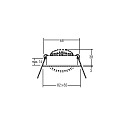 Brumberg Recessed LED spot dim2warm, 350mA, 6W 3000-1800K 460lm 38�, matt alu