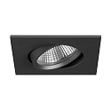 Recessed LED spot INDIWO68, IP20, square, 350mA, 5.5W 3000-1800K 550lm 36°, swivelling, dim2warm, matt titanium