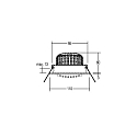 Brumberg Lumière encastrée IP20, scintillant, noir , transparent  12W 880lm 1800|3000K 20-40° 20-40° CRI 80-89