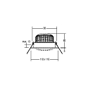 Brumberg Downlight pivotant, Dim-To-Warm IP20, blanche gradable