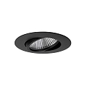 Lumi�re encastr�e BIG65 rond, pivotant LED IP65, noir  gradable 8W 730lm 3000K 20-40� 20-40� CRI 80-89