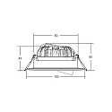 Brumberg Lumi�re encastr�e BIG65 rond, pivotant LED IP65, noir  gradable 8W 730lm 3000K 20-40� 20-40� CRI 80-89