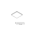 Brumberg outdoor ceiling luminaire BYAM-S MIDI square, CCT Switch, impact resistant, switchable, multipower IP65, white matt 