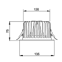 Brumberg Lumière encastrée IP20, scintillant, opale, noir  gradable 11W 850lm 4000K CRI 90-100