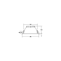 Brumberg Downlight MUNA MEGA rigide, pour VDU, version pour montage encastré, CCT Switch, avec optique de lentille IP20