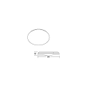 Brumberg Luminaire de plafond PANAY MAXI rond, CCT Switch IP20, scintillant, blanche gradable