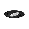 Lumière encastrée ATLAS rond, pivotant, rotatif LED IP20, noir  gradable 32W 2700-6500K CRI 90-100