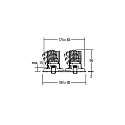 Brumberg Downlight ARUN 2 voies, angulaire IP20, blanche gradable