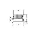 Brumberg Downlight ODEMAR / PHASE DIM 830 rond, rigide, dimmable, reculer IP20, blanc mat gradable