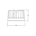 Brumberg LED Insert DISC MR16 with lens optics, � 5cm / L 3.1cm, IP20, 350mA, 6W 3000K 620lm 60�