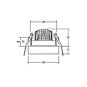 Brumberg Downlight TUBIC rond, pivotant IP20, blanche gradable