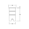 Brumberg LED in-ground luminaire BOLED, V4A, IP67 IK08, 6W 3000K 485lm 36°, stainless steel