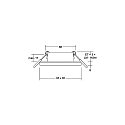 Brumberg recessed luminaire PROTECT-S square, direct IP44, transparent, white