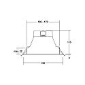 Brumberg Lumi�re encastr�e ZULO MIDI rond, rigide LED IP54, blanche  16W 1460lm 3000 / 4000 / 5700K 90� 90� CRI 80-89