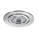 Brumberg Downlight rond, rigide GU10 IP54, acier inoxydable gradable