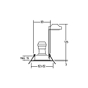 Brumberg Lumière encastrée ITANSA S rigide, carré GU10 IP54, noir  gradable