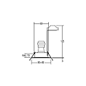 Brumberg Downlight rigide, carré GU10 IP54, acier inoxydable gradable