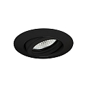 Lumi�re encastr�e BREENA R rond, pivotant GU10 IP20, noir  gradable