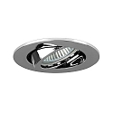 Lumi�re encastr�e TIRREL-R rond, pivotant, avec espaceur GU10 IP20, chrome gradable 50W
