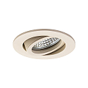 recessed spotlight TIRREL-R GU10 / PAR16 round, swivelling, with spacer GU10 IP20, textured sand beige dimmable