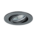 Lumi�re encastr�e TIRREL-R rond, pivotant, avec espaceur GU10 IP20, titane gradable 50W