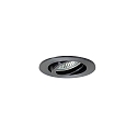 Lumi�re encastr�e TIRREL-R rond, pivotant, avec espaceur GU10 IP20, couvert de poudre, noir 50W