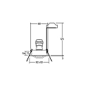 Brumberg Lumi�re encastr�e TIRREL-S angulaire, pivotant, avec espaceur GU10 IP20, aluminium mat gradable 50W
