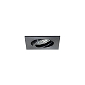 Lumi�re encastr�e TIRREL-S angulaire, pivotant, avec espaceur GU10 IP20, couvert de poudre, noir 50W