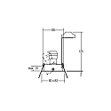 Brumberg Downlight pivotant, carr� GU10 IP20, acier inoxydable gradable