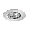 Downlight rond, pivotant GU10 IP20, aluminium mat gradable