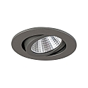 Brumberg Lumi�re encastr�e TIRREL-R rond, pivotant, commutable IP20, titane  6W 680lm 3000K 38� 38� CRI >80