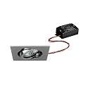 Lumi�re encastr�e TIRREL-S angulaire, pivotant, pour VDU, commutable IP20, chrome  6W 680lm 3000K 38� 38� CRI >80
