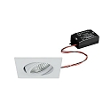 Lumi�re encastr�e TIRREL-S angulaire, pivotant, pour VDU, commutable IP20, blanche  6W 680lm 3000K 38� 38� CRI >80