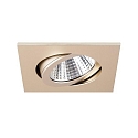 Brumberg Lumi�re encastr�e TIRREL-S angulaire, pivotant, pour VDU, commutable IP20, champagne  6W 680lm 3000K 38� 38� CRI >80