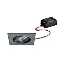 Lumi�re encastr�e TIRREL-S angulaire, pivotant, pour VDU, commutable IP20, titane  6W 680lm 3000K 38� 38� CRI >80