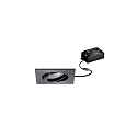 Lumi�re encastr�e TIRREL-S angulaire, pivotant, pour VDU, commutable IP20, noir  6W 680lm 3000K 38� 38� CRI >80
