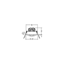 Brumberg Lumi�re encastr�e TIRREL-S angulaire, pivotant, pour VDU, commutable IP20, noir  6W 680lm 3000K 38� 38� CRI >80