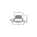 Brumberg Projecteur encastr� BRONNY LED ON/OFF rond, pivotant, conducteur inclus, lot de 1 IP20, chrom� poli 