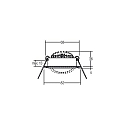 Brumberg Recessed LED spot set BB03 incl. converter, IP20, round, 230V, 6W 3000K 640lm 38�, swivelling 30�, chrome
