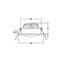 Brumberg Lumière encastrée IP20, scintillant, blanche gradable 7W 680lm 3000K 20-40° 20-40° CRI 80-89