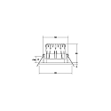 Brumberg downlight BB20 round, rigid, built-in version, switchable IP65, powder coated, black matt 